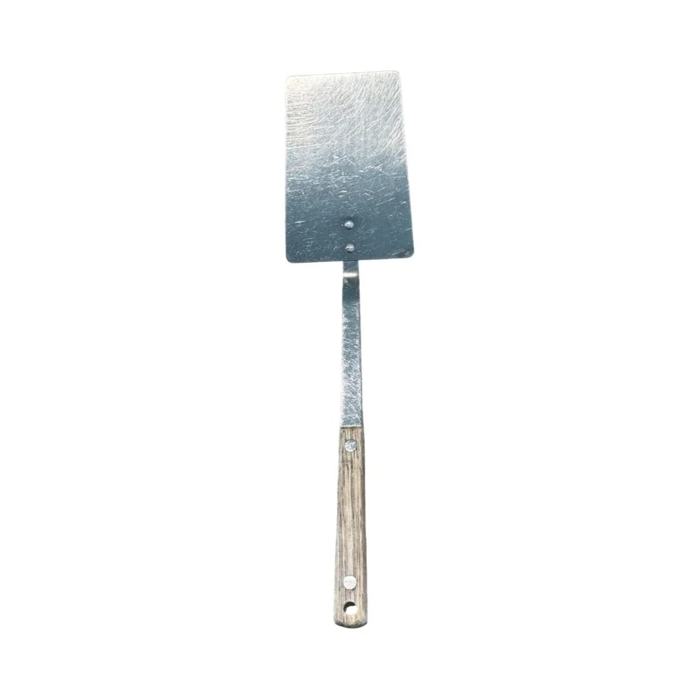 Vintage Stainless Steel Spatula Wood Handle Japan Offset Kitchen Turner Brownie